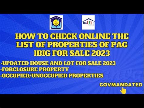 acquired assets in pag ibig|Checklist of Requirements .